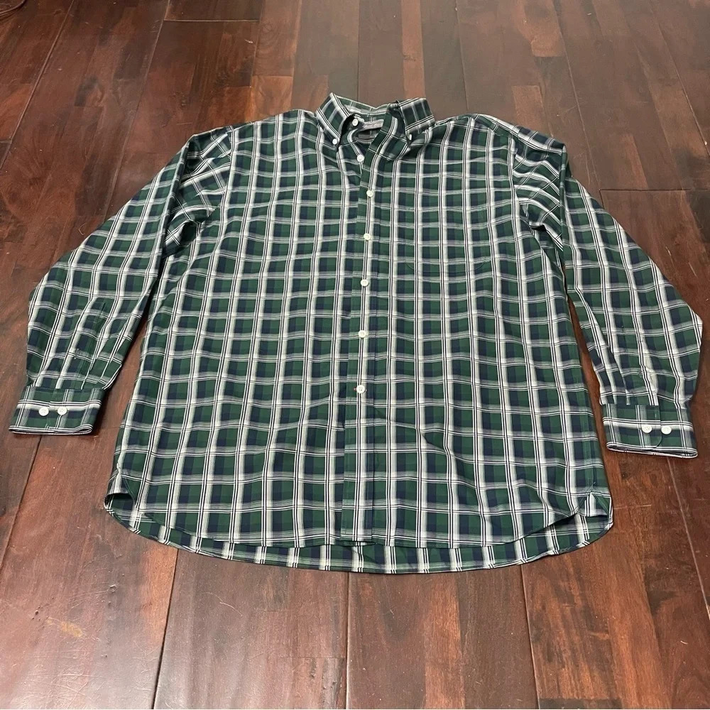 Daniel Cremieux Signature Collection Long Sleeve Button Down Men’s Large Green